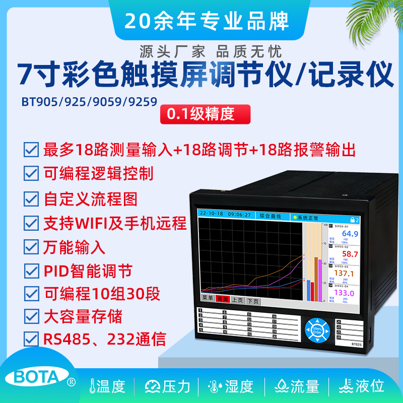 7寸編程工藝|彩色觸控屏|多路