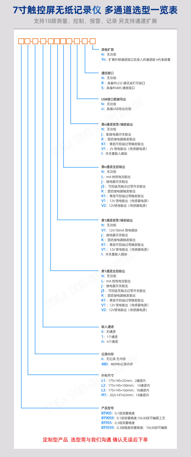 伯特7寸屏無紙記錄儀選型一覽表